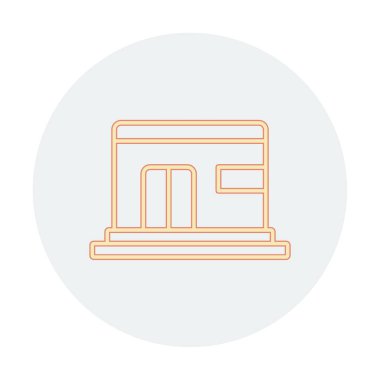 Sığınak düz ikon vektör çizimi