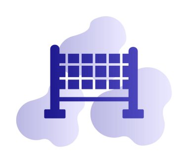 voleybol net simge vektör çizim