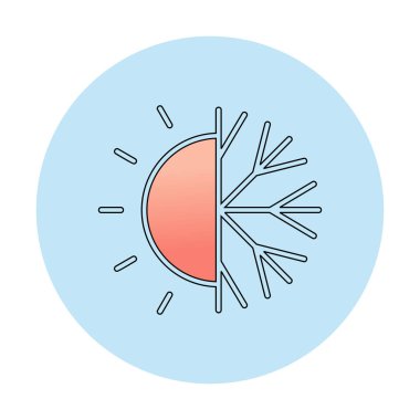Hava durumu simgesi, vektör illüstrasyonu 
