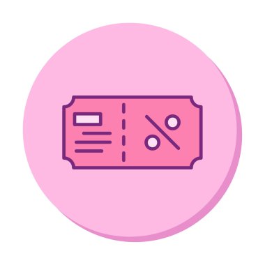 Hediye çeki web simgesi, vektör illüstrasyonu 