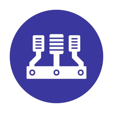 Araba Hızlandırıcı düz simgesi, vektör illüstrasyonu 
