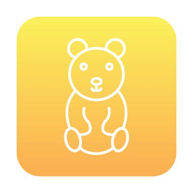  Oyuncak Ayı simgesi vektörü, illüstrasyon