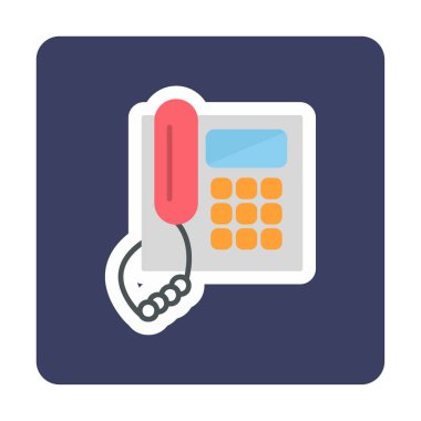 düz eski telefon vektör çizimi tasarımı