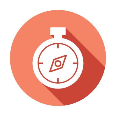 Basit pusula simgesi vektör çizimi tasarımı