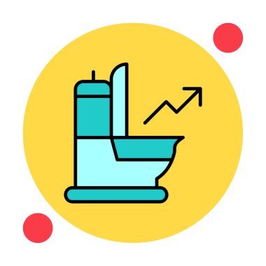 Ok simgesi vektör illüstrasyonlu idrar 