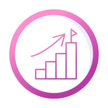 büyüyen grafik simgesi, vektör çizim