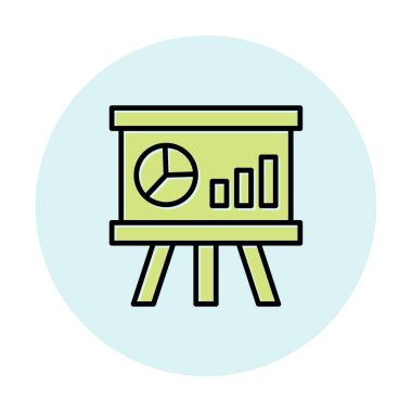 Whiteboard simgesinin vektör illüstrasyonu