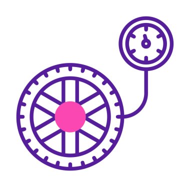 tekerlek basıncı, izole edilmiş ikon vektör çizimi tasarımı