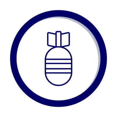 Hava Bombası web simgesi, vektör illüstrasyonu  