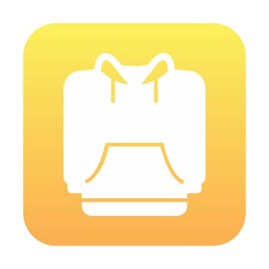 Basit kapüşonlu simge, vektör çizimi