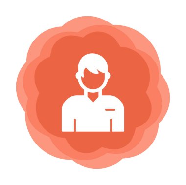 Erkek kullanıcı simgesi. Vektör çizim