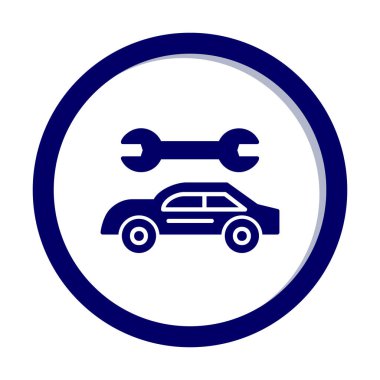 düz araba Tamir simgesi vektör çizimi