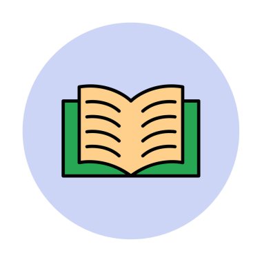 Basit düz Kitap simgesi tasarımı