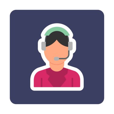 Vektör olarak Müşteri Hizmetleri Ajanı simgesi. logotype