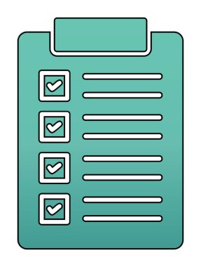 Kontrol Listesi web simgesi, vektör illüstrasyonu 