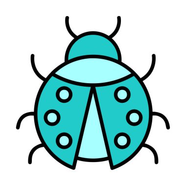  Basit grafik düz uğur böceği vektörü 