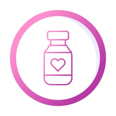 Vitamin şişesi simgesi, vektör illüstrasyonu
