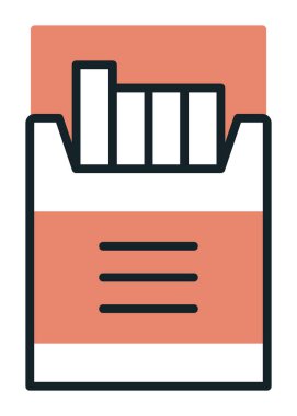 Sigara Kutusu Web simgesi, vektör illüstrasyonu 