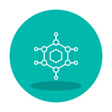 Basit Nanoteknoloji simgesi, vektör illüstrasyonu
