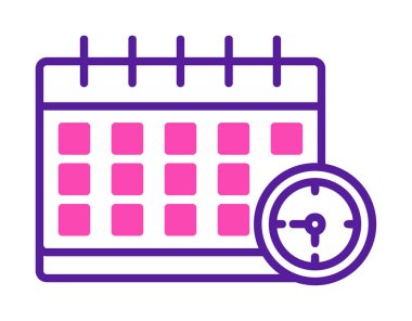 Takvim simgesi. Son teslim tarihi simgesi, vektör illüstrasyon tasarımı