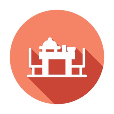 Basit ziyafet simgesi, vektör illüstrasyonu