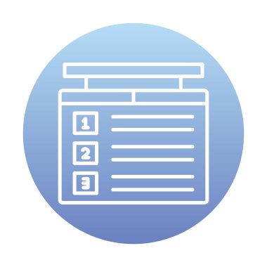 Puan tahtası web simgesi, vektör illüstrasyonu 