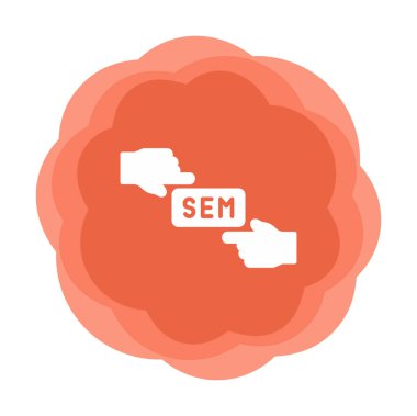 Basit düz Sem simgesi vektör illüstrasyon tasarımı