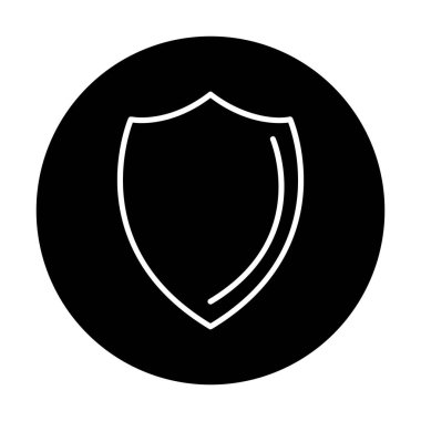 Kalkan yassı ikon vektör çizimi