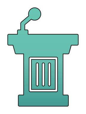 Podyum simgesinin vektör illüstrasyonu 