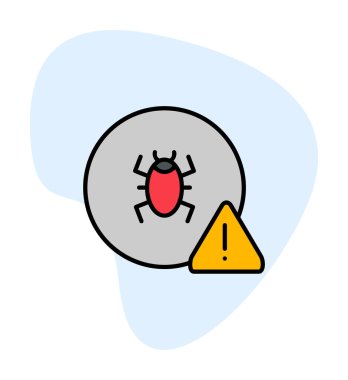 düz CD virüs ikon vektör çizimi