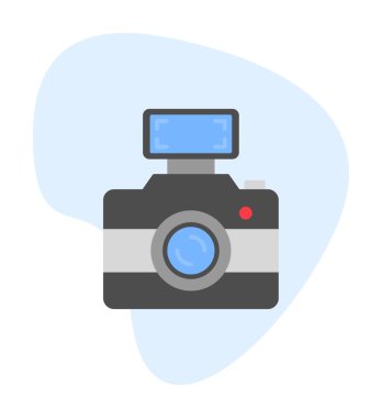 fotoğraf makinesi simgesi, vektör illüstrasyonu