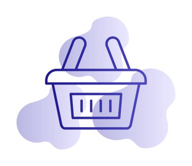 Alışveriş arabası ikon vektör illüstrasyonu 