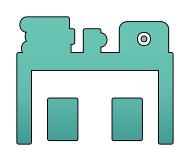 bilgisayar Resepsiyon simge vektör çizim 