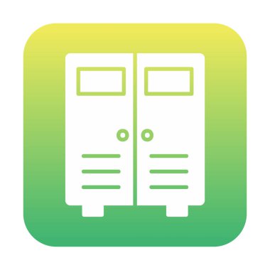 Lockers web simgesi, vektör illüstrasyonu                