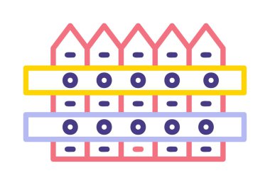 çit web simgesi, vektör çizim 