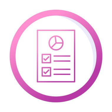 Çalışma Raporu simgesinin vektör illüstrasyonu