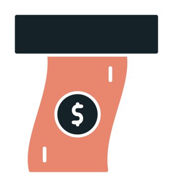 Ödeme sembolü, ödenecek dolar banknotu, vektör simgesi tasarımı