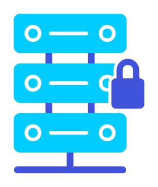 Sunucu simgesi illüstrasyonunu kilitle