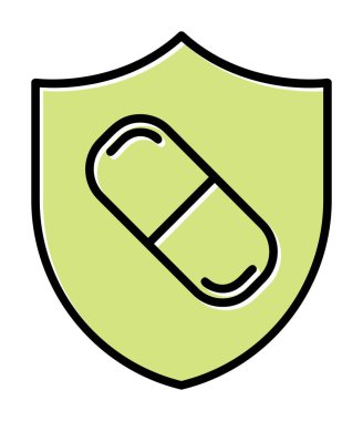 medical shield icon vector illustration 