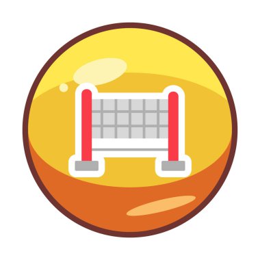 voleybol net simge vektör çizim