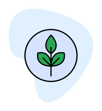 Yaprak logosu tasarımının vektör çizimi. Ekoloji kavramı 