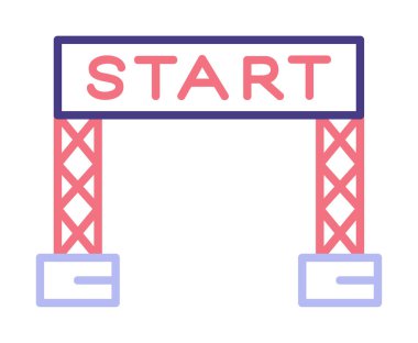 satır simge vektör çizim başlatmak