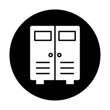 Lockers web simgesi, vektör illüstrasyonu                
