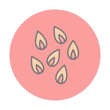 Çiçek Yaprakları simgesi, vektör illüstrasyonu  