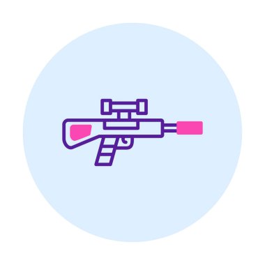 Basit Keskin Nişancı Tüfeği simgesi, vektör çizimi