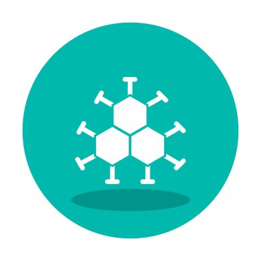 Basit molekül simgesi, vektör illüstrasyonu