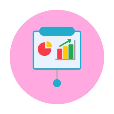 Sunum, iş istatistikleri ve pasta grafik ikonlu veri analizleri. iş analizleri, analizler, istatistikler, pasta grafiği