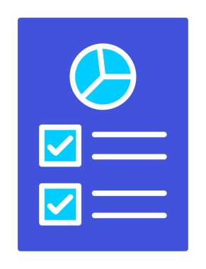 Çalışma Raporu simgesinin vektör illüstrasyonu