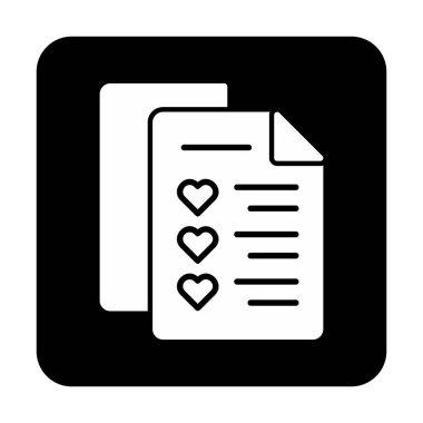 Dilek listesi. Web simgesi basit illüstrasyon 