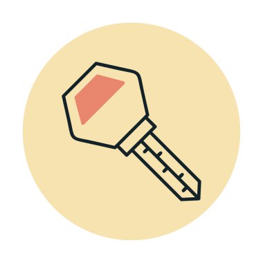 Araba anahtarı simgesi. düz dizayn. vektör illüstrasyonu 